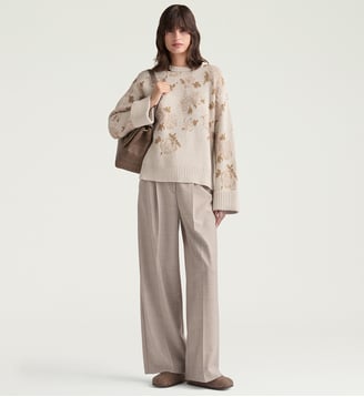 Pantalon spenser en laine froide bi-stretch Momonì