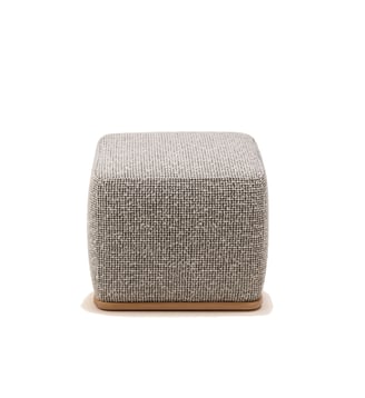 Pouf  Bois et jacquard Alisia Madura