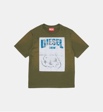 T-shirt avec logo imprimé - Diesel Kids - Kaki
