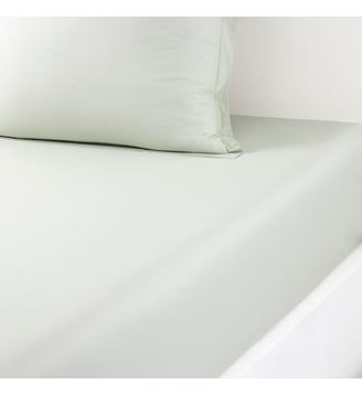 Drap housse en batiste de coton - Yves Delorme - Amande