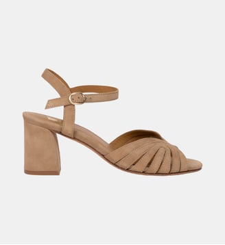 Sandales à Talon Eileen Cuir de Chèvre Suédé Bobbies