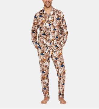Pyjama boutonné en Pilou des Vosges - Teddy 40 ans - Arthur - Noisette
