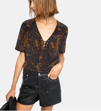 Top Terzo 100% Soie - Zadig&Voltaire - Noir