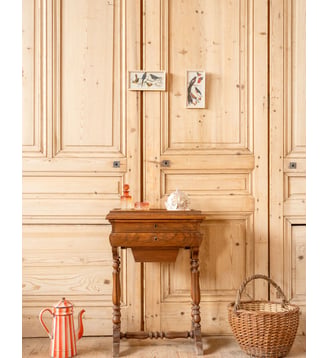 Coiffeuse en bois Louise N°329- Produit chiné - Debongout - Bois foncé