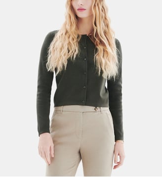 Gilet mwindsor - Motif uni - Coupe droite - Caroll - Vert kaki