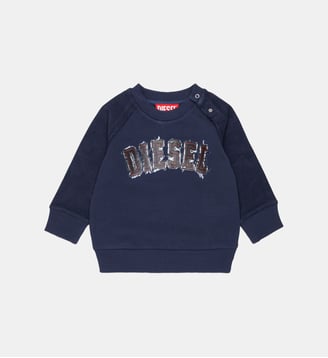Sweat-shirt col rond avec logo - Diesel Kids - Bleu