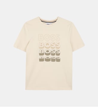 Tee-shirt manches courtes - BOSS Kidswear - Vanille