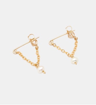 Boucles d'oreilles chaînette Anna - Perles de culture - YAY Paris - Perle de culture