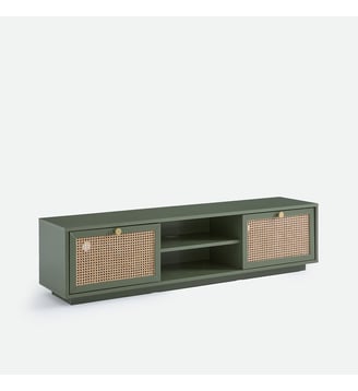 Meuble TV hifi 2 portes 2 niches - La Redoute Interieurs - Kaki