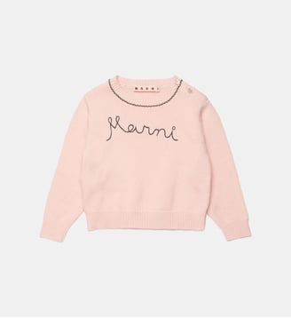 Pull à col rond avec logo - Marni - Rose