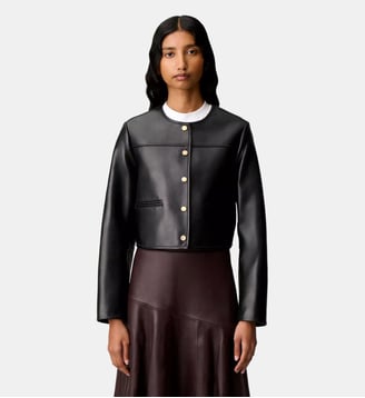 Veste cuir - Claudie Pierlot - Noir