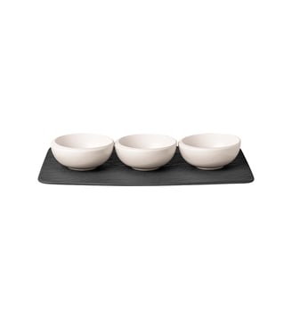 Set coupelle Dip 4 pcs - Villeroy & Boch - Blanc et noir