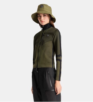 Gilet liveona col montant coupe ajustée - Fusalp - Reptile et noir
