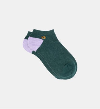 Socquettes en coton peigné unies - Billybelt - Vert