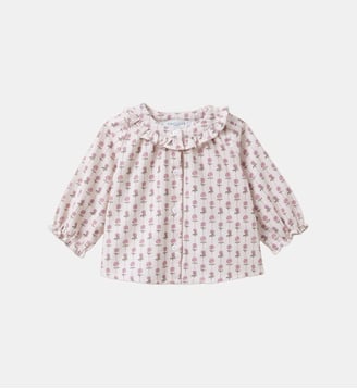 Blouse imprimée col volanté Bébé - Cyrillus - Imprimé rosie