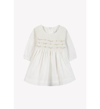 Robe -  coton col rond - Tartine Et Chocolat - Écru