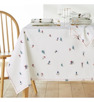 Nappe coton lavé - La Redoute Interieurs - Imprimé fond écru