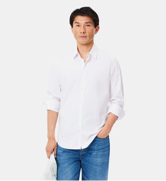 Chemise popeline stretch slim fit Lacoste