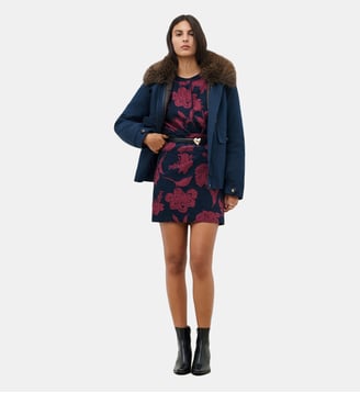 Parka gnorina - Motif uni - Coton - Caroll - Bleu marine
