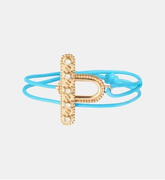Bracelet cordon double Farah  - Prestige - Satellite - Bleu