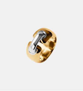 Bague en argent 925 plaquée rhodium avec or jaune 18K - Aristocrazy - Or et argenté
