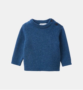 Pull en laine mérinos - Cyrillus - Bleu