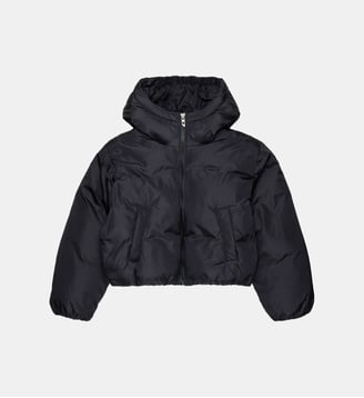 Veste matelassée avec logo imprimé - Diesel Kids - Noir