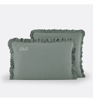 Taie d'oreiller enfant personnalisée - La Redoute Interieurs - Vert de gris