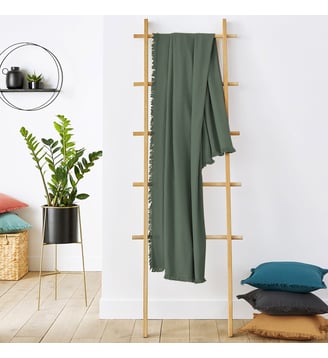 Plaid coton frangé La Redoute Interieurs