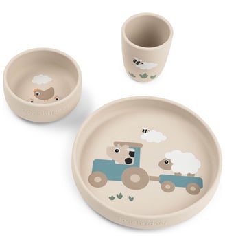 Coffret repas ventouse - Done by Deer - Beige