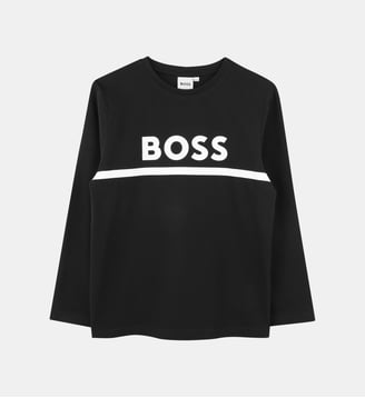 T-shirt à manches longues - BOSS Kidswear - Black