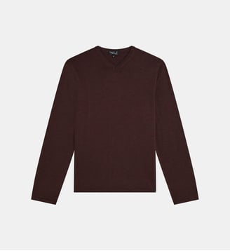 pull en laine - Agnès b. - Rouge chine bordeaux