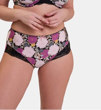 Shorty Aurélie - Sans Complexe - Imprimé dahlia foncé