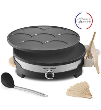 Crêpière Tradi duo Grande et mini crêpes 10901 - Lagrange - Gris