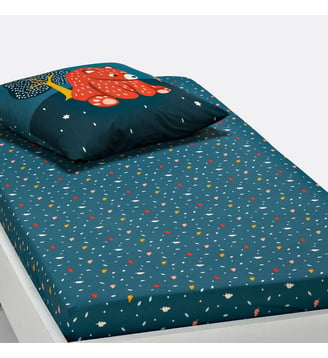 Drap housse coton, Orsi - So'Home - Multi bleu