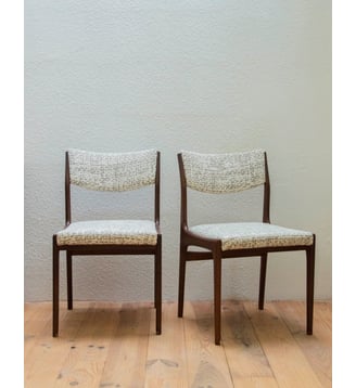 Paire de chaises scandinaves Alma N°1079- Produit chiné - Debongout - Bois foncé