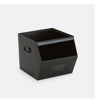 Casier empilable en métal acier - La Redoute Interieurs - Noir