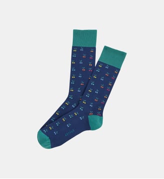 Chaussettes en coton - Cerise Marine - Arthur - Marine