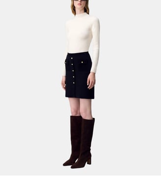 Jupe courte maille - Claudie Pierlot - Noir