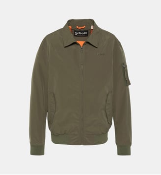 Blouson technique col chemise - Schott - Kaki