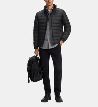 Blouson droit matelassé  - BOSS - Noir