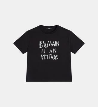 T-shirt imprimé Balmain Attitude - Balmain - Noir