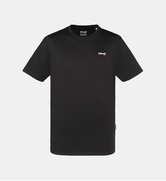T-shirt droit siglé en coton - Schott - Noir