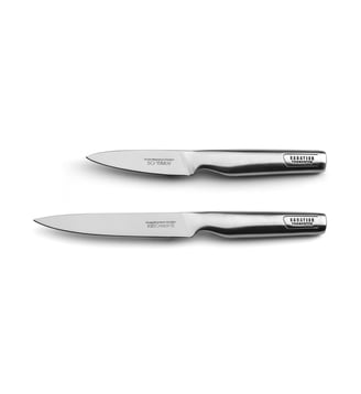 Set 2 couteaux de cuisine - Sabatier Trompette - Argent