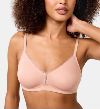 Soutien-gorge sans armatures moulés Softness rose poudré Maison Lejaby