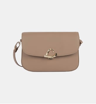 Petit sac trotteur Paris Philos en cuir - Lancaster - Praline