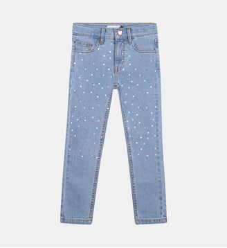 Pantalon en denim - Billieblush - Double stone et brossage