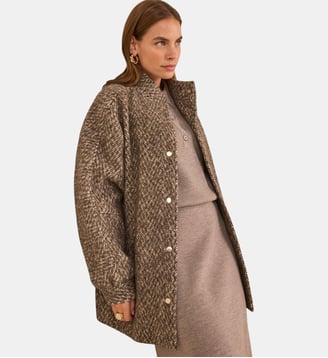 Manteau En Laine Mélangée Damien - Maison 123 - Marron foncé