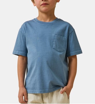 T-shirt  - Coton biologique - Cyrillus - Denim bleu