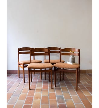 Paire de chaises scandinaves Alma N°1792- Produit chiné - Debongout - Marron